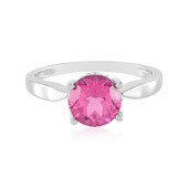 Pink Topaz Silver Ring
