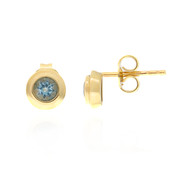 9K Santa Maria Aquamarine Gold Earrings (CUSTODANA)