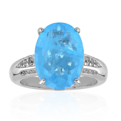 Blue Quartz Silver Ring