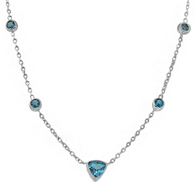 Blue Topaz Silver Necklace