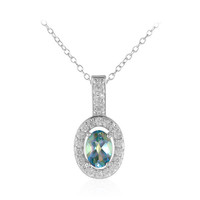 Bluegreen Mystic Topaz Silver Necklace