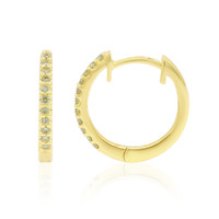 14K SI1 Canary Diamond Gold Earrings