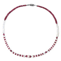 Rainbow Moonstone Silver Necklace (Riya)