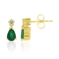 18K AAA Zambian Emerald Gold Earrings (CIRARI)