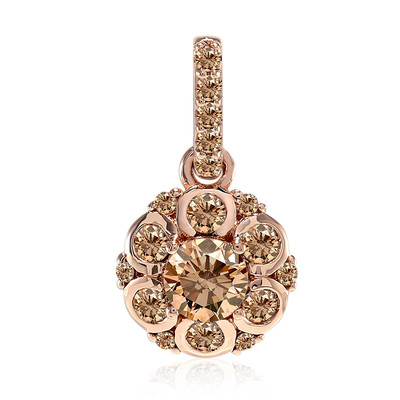 14K VS1 Argyle Rose De France Diamond Gold Pendant (Annette)