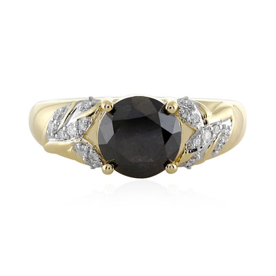 14K Black Diamond Gold Ring (AMAYANI)