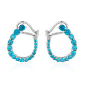 Neon Blue Apatite Silver Earrings (de Melo)