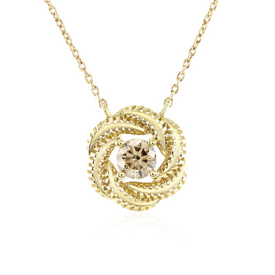 9K Diamond champagne I1 Gold Necklace (Ornaments by de Melo)