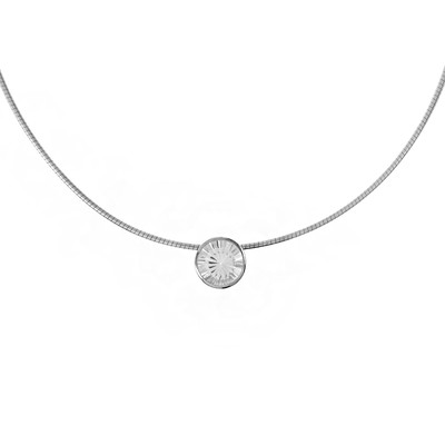 White Quartz Silver Necklace (MONOSONO COLLECTION)