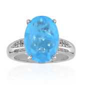 Blue Quartz Silver Ring