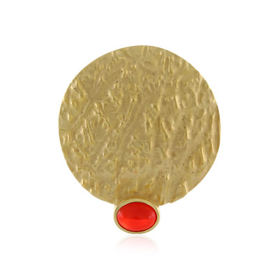 Red Ethiopian Opal Silver Pendant (MONOSONO COLLECTION)