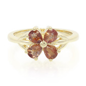 10K Unheated Padparadscha Sapphire Gold Ring