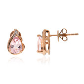 9K Unheated Pink Beryl Gold Earrings