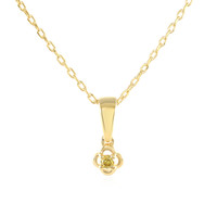 I3 Yellow Diamond Silver Necklace