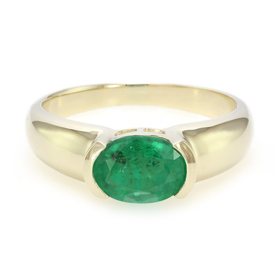 9K AAA Brazilian Emerald Gold Ring
