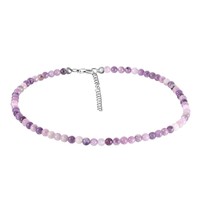 Lepidolite Silver Necklace