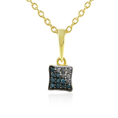 I4 Blue Diamond Silver Necklace