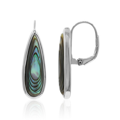Abalone Shell Silver Earrings (MONOSONO COLLECTION)
