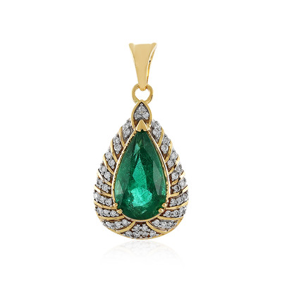 18K AAA Zambian Emerald Gold Pendant (D'vyere)