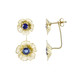 9K Madagascar Blue Sapphire Gold Earrings (Ornaments by de Melo)