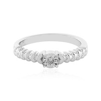 PK (J) Diamond Silver Ring
