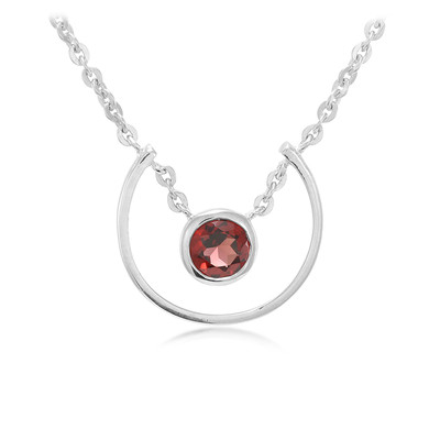 Lindi Garnet Silver Necklace