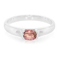 Nigerian Pink Tourmaline Silver Ring