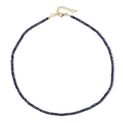 Blue Mozambique sapphire Silver Necklace