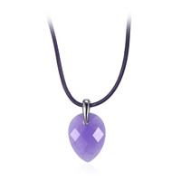 Purple Quartzite Silver Necklace
