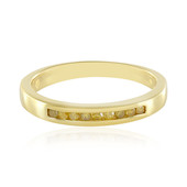 I3 Yellow Diamond Silver Ring