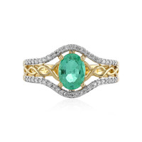 18K Colombian Emerald Gold Ring (AMAYANI)
