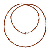 Hessonite Garnet Silver Necklace