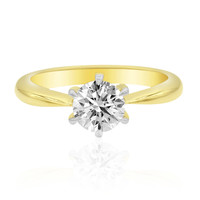 18K VVS1 (L) Diamond Gold Ring