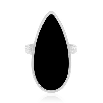 Black Onyx Silver Ring (MONOSONO COLLECTION)