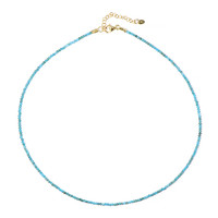 Neon Blue Apatite Silver Necklace