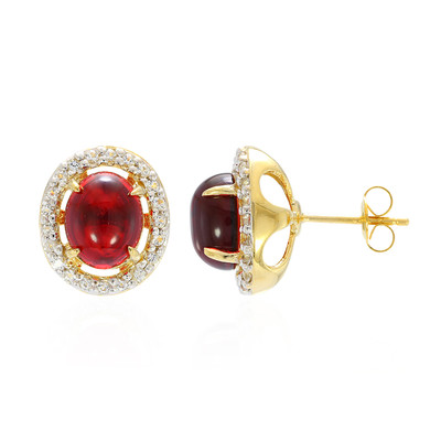 Dominican Red Amber Silver Earrings