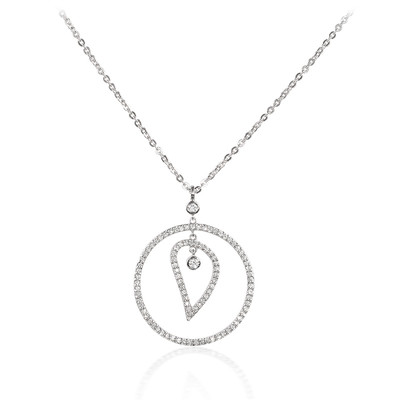 Zircon Silver Necklace (Jahdo)