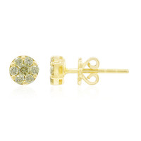 14K SI1 Canary Diamond Gold Earrings