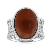 Brown Amazonite Silver Ring