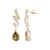 9K Yellow Tanzanite Gold Earrings