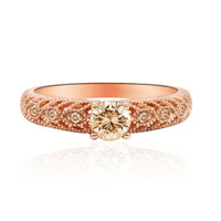 9K SI1 Argyle Rose De France Diamond Gold Ring