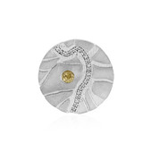 Yellow Zircon Silver Pendant (MONOSONO COLLECTION)