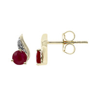 9K Ruby Gold Earrings