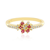 Pink Spinel Silver Ring