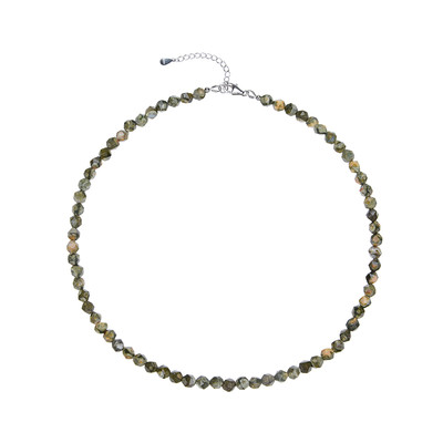 Rainforest Rhyolite Silver Necklace