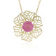 9K Madagascar Pink Sapphire Gold Necklace (Ornaments by de Melo)