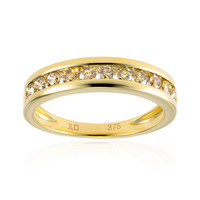 9K SI2 Champagne Diamond Gold Ring