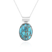 Blue Copper Turquoise Silver Necklace (Faszination Türkis)