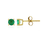 9K Tanzanian Emerald Gold Earrings