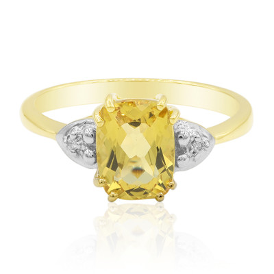 9K Heliodore Gold Ring